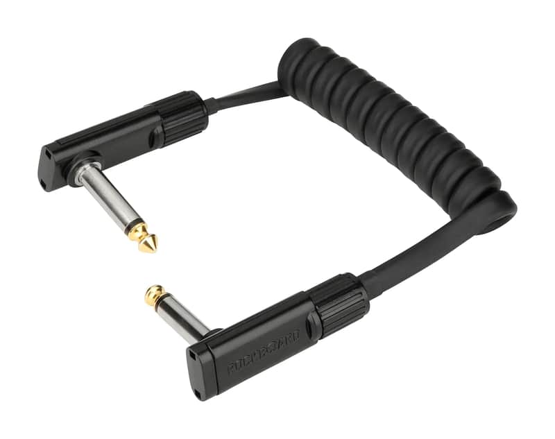 Rockboard Black Coiled Series Flat Patch Cables 19.69in