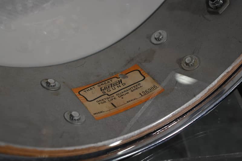 Gretsch 4158 5 x 14 Chrome over wood snare drum 70s
