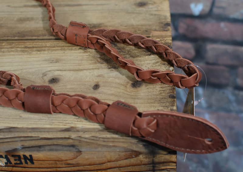 Henry Heller Capri Garment Leather Flat Braid Mandolin Strap