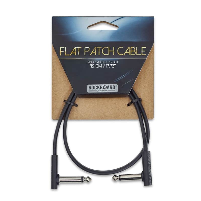 Rockboard Black Flat Patch Cables 45 cm