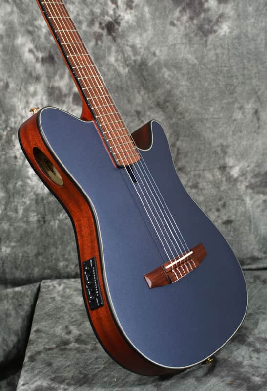 Ibanez FRH10N Thinline Classical Acoustic Nylon Acoustic Electric Indigo Blue Metallic Flat