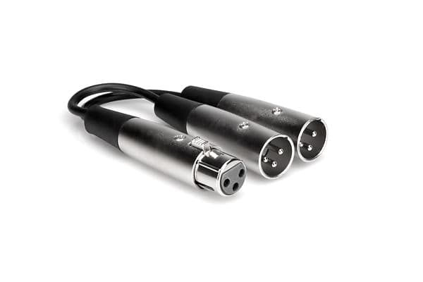 Hosa Technology YXM-121 Y Cable XLR3F to Dual XLR3M