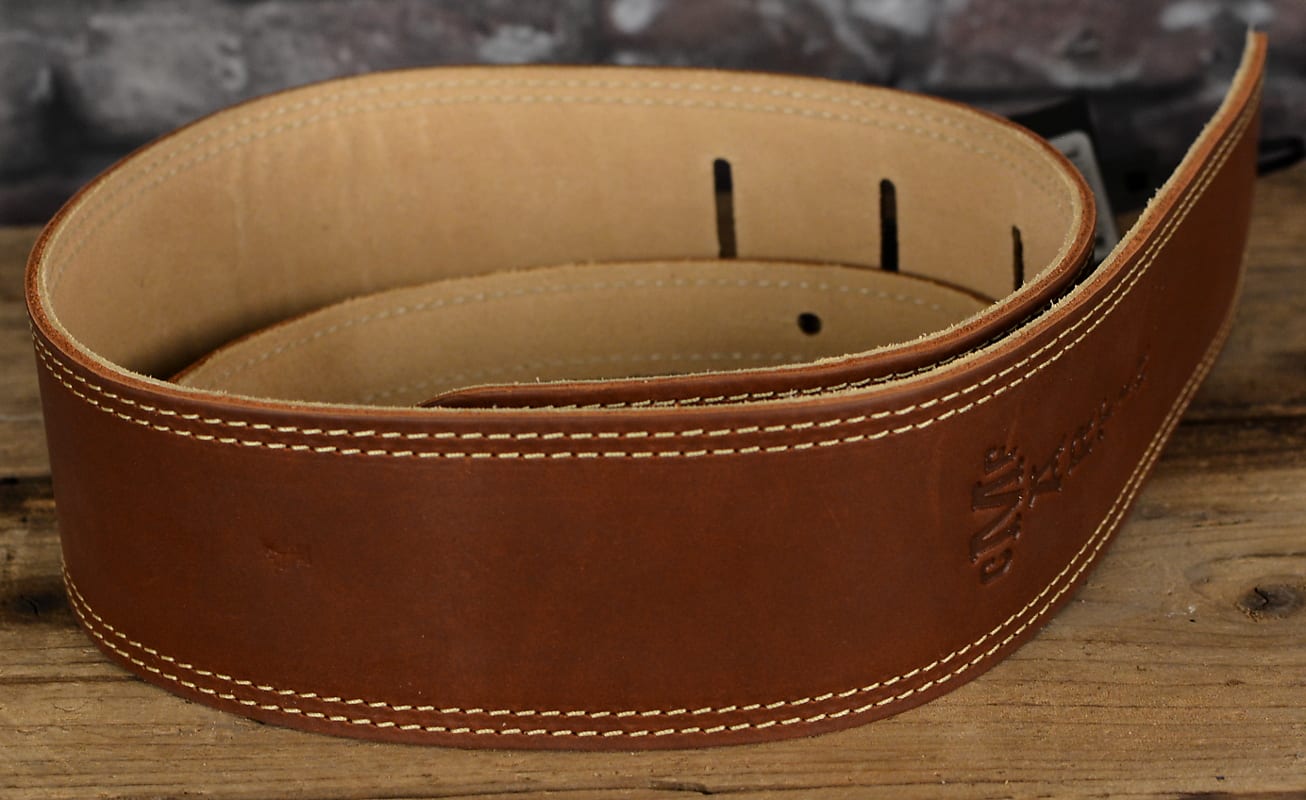 Martin Ball Leather Premium Guitar Strap Brown 18A0012