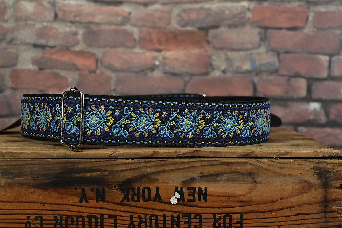 Right On Straps Standard Plus Woodstock Blue Premium Guitar Strap