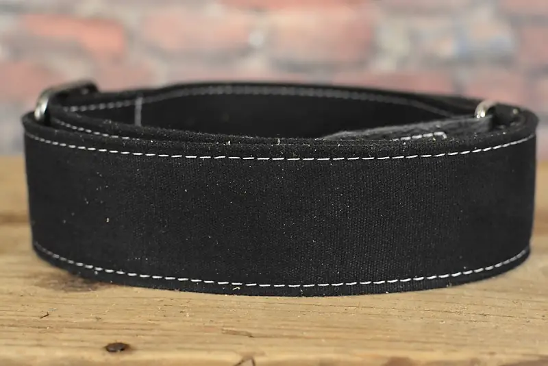Franklin DD-BK-BK Premium Series Simple Canvas Black Guitar Strap