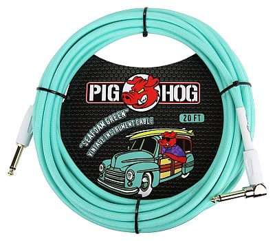 Pig Hog Seafoam Green Instrument Cable 20ft