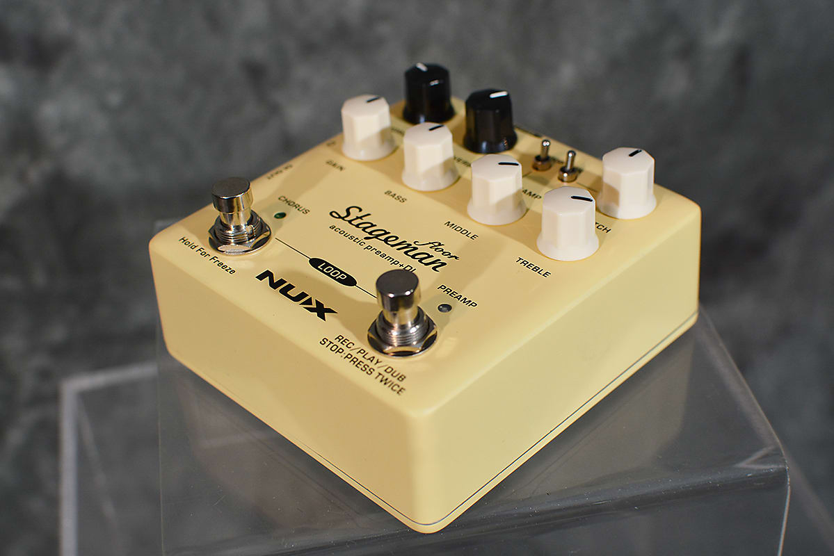 NuX NAP-5 Stageman Floor Deluxe Acoustic Preamp DI Box w Looper Reverb & Chorus