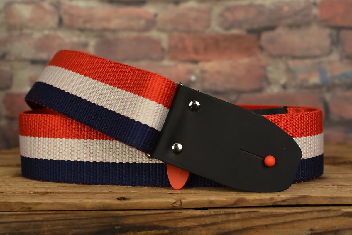 Henry Heller Fashion Cotton Series USA Red White & Blue Guitar Strap