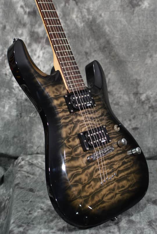 Schecter C-6 Plus Diamond Series Charcoal Burst