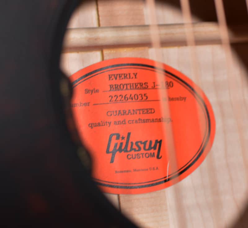 Gibson Everly Brothers Signature J-180 Acoustic Electric 2024 Gloss Black w Double Tortoise Pickguards & Deluxe Hardshell Case