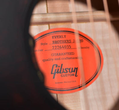 Gibson Everly Brothers Signature J-180 Acoustic Electric 2024 Gloss Black w Double Tortoise Pickguards & Deluxe Hardshell Case