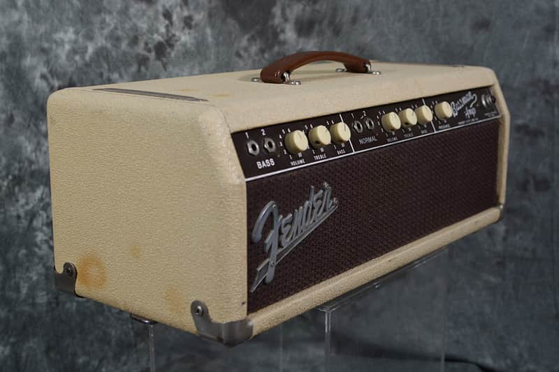Fender 6G6 Bassman Tube Amp Head 1961 Blonde Oxblood grill Early Transition Version