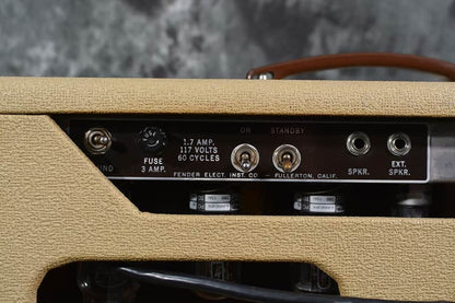 Fender 6G6 Bassman Tube Amp Head 1961 Blonde Oxblood grill Early Transition Version