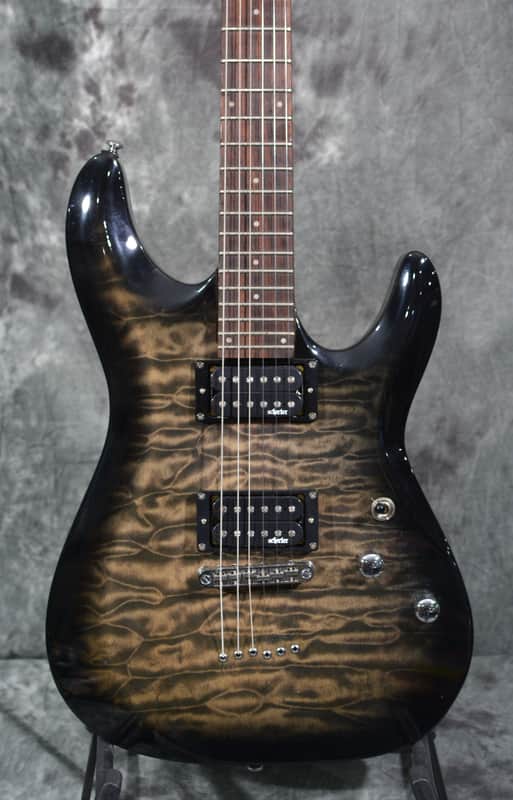 Schecter C-6 Plus Diamond Series Charcoal Burst
