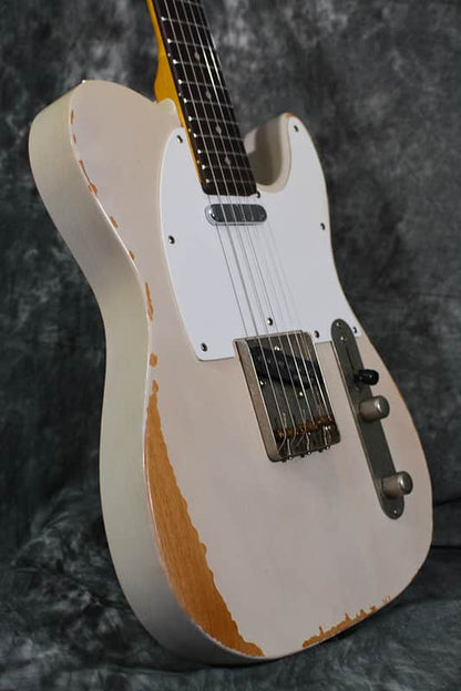 Vintage V62 Icon series Tele Distressed White Blonde relic finish