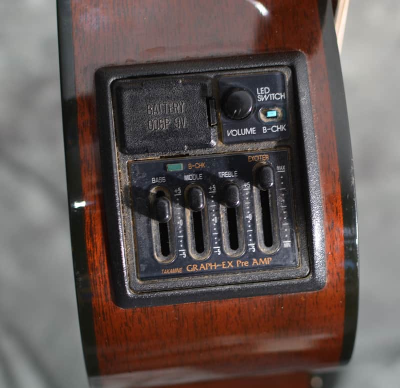 Takemine EF444S Tobacco Sunburst MIJ Graph-EX Preamp