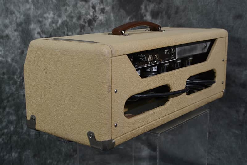 Fender 6G6 Bassman Tube Amp Head 1961 Blonde Oxblood grill Early Transition Version