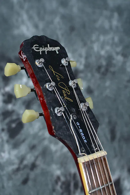 Epiphone Les Paul Standard Flametop Left Handed Vintage 90s Heavy Distressed Custom Relic Sunburst