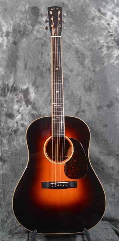 Huss & Dalton DS Custom 14 Fret Adirondack Red Spruce & Mahogany Dreadnought Acoustic Electric Sunburst