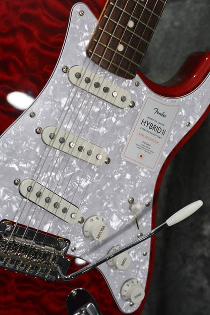Fender Hybrid II Stratocaster Killer Quilt Maple Top Cherry Red