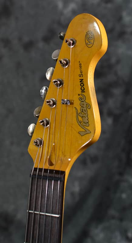 Vintage V62 Icon series Tele Distressed White Blonde relic finish