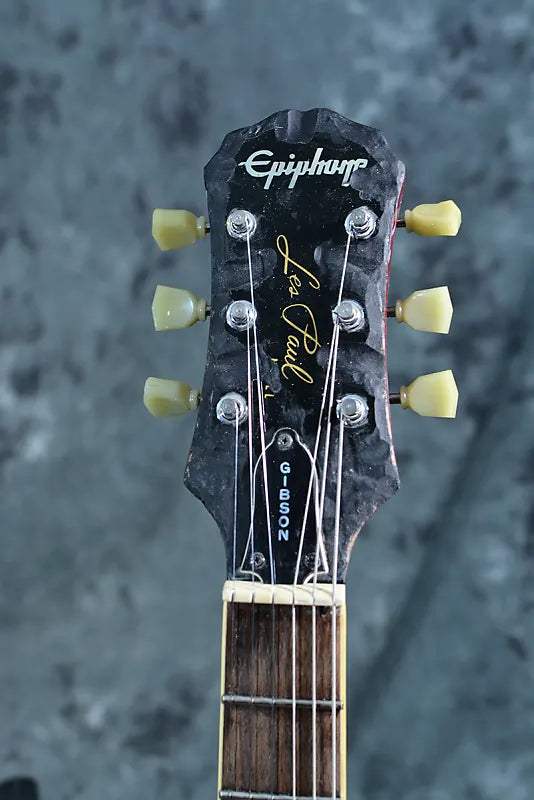 Epiphone Les Paul Standard Flametop Left Handed Vintage 90s Heavy Distressed Custom Relic Sunburst