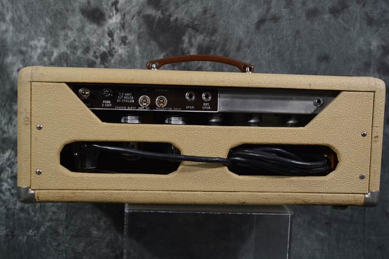 Fender 6G6 Bassman Tube Amp Head 1961 Blonde Oxblood grill Early Transition Version