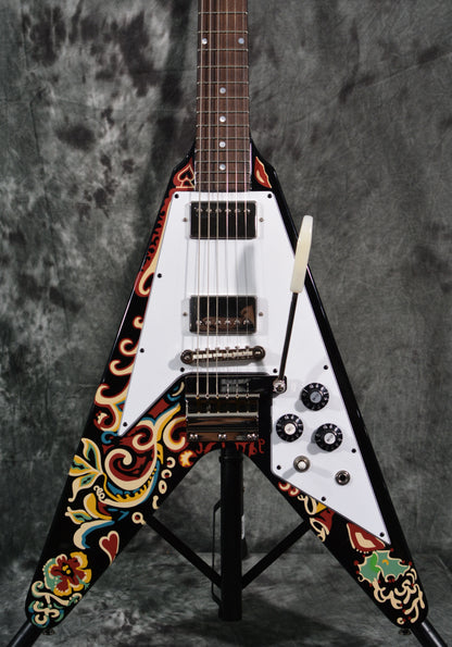 Epiphone Inspired by Gibson Custom Jimi Hendrix Love Drops Flying V Ebony