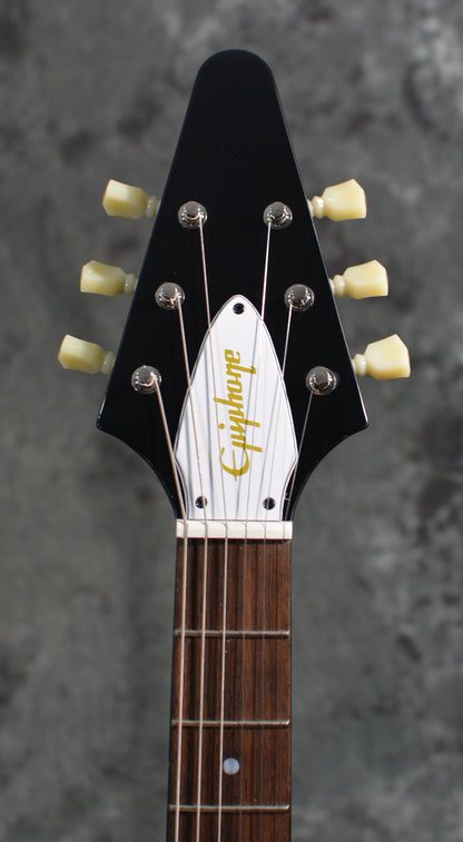 Epiphone Inspired by Gibson Custom Jimi Hendrix Love Drops Flying V Ebony