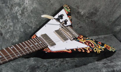 Epiphone Inspired by Gibson Custom Jimi Hendrix Love Drops Flying V Ebony