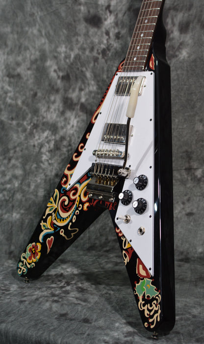 Epiphone Inspired by Gibson Custom Jimi Hendrix Love Drops Flying V Ebony
