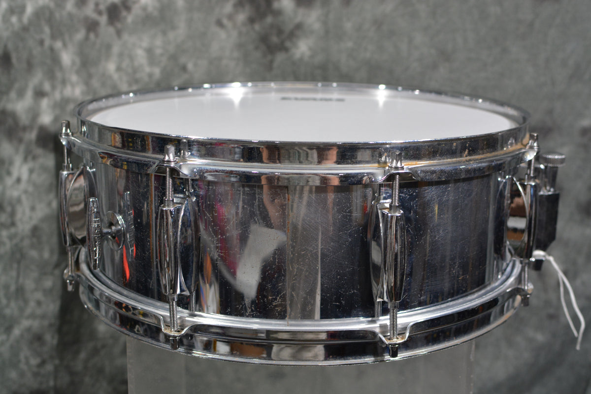 Gretsch 4158 5 x 14 Chrome over wood snare drum 70s