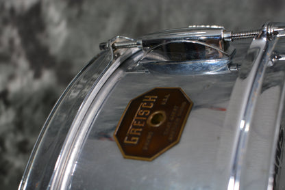 Gretsch 4158 5 x 14 Chrome over wood snare drum 70s