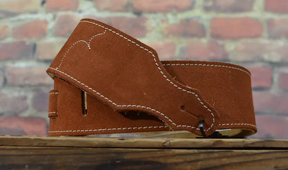 Franklin Sculpted Suede Guitar Strap Snakeskin Leather