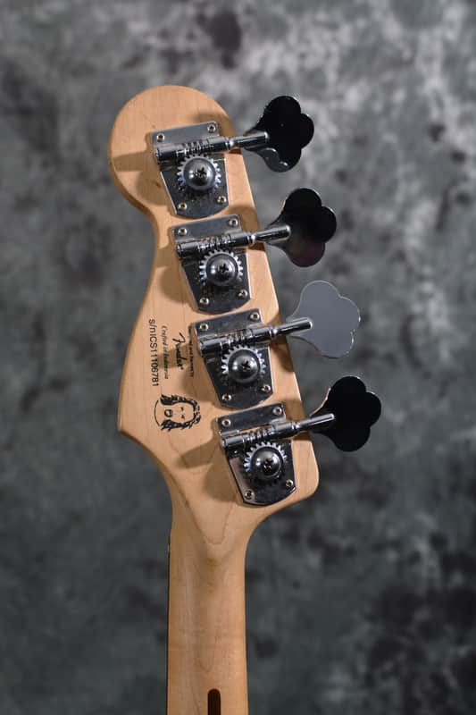 Squier Frank Bello Signature P Jazz Bass Skull Graphic w Deluxe Gigbag