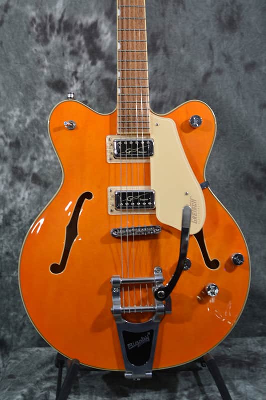 Gretsch G5622t Electromatic Center Block w Super Hilo Tron Pickups & Bigsby Orange w Deluxe Hardshell Case