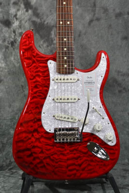 Fender Hybrid II Stratocaster Killer Quilt Maple Top Cherry Red