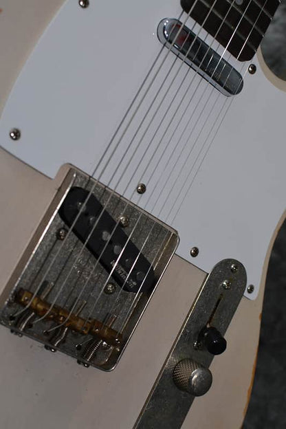 Vintage V62 Icon series Tele Distressed White Blonde relic finish