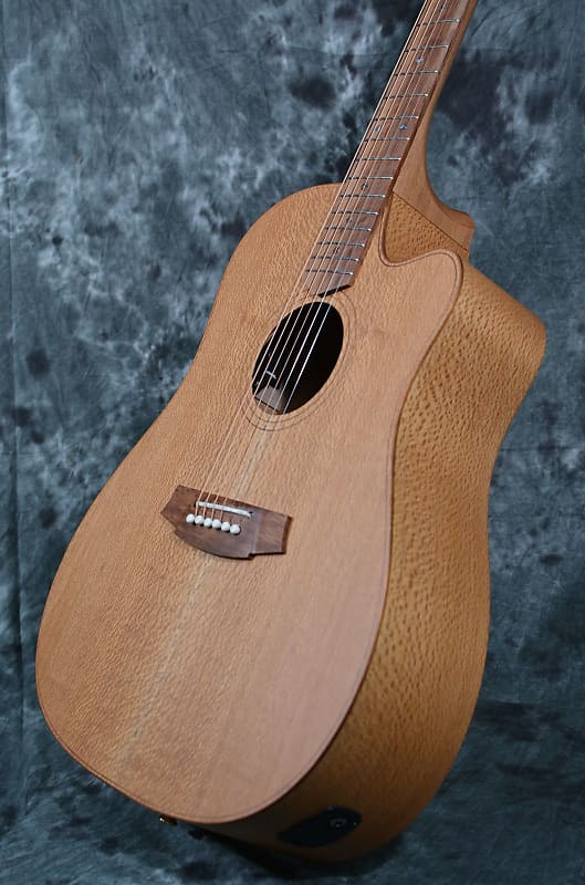 Cole Clark Fat Lady 2 AA Silky Oak Dreadnought Cutaway Dreadnought