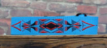 Henry Heller David Hale Cotton with Embroidered Art Deco Design