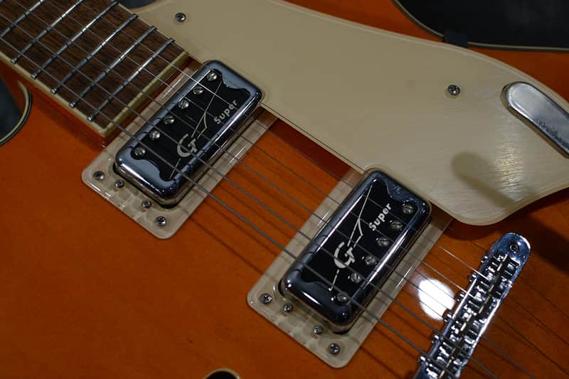 Gretsch G5622t Electromatic Center Block w Super Hilo Tron Pickups & Bigsby Orange w Deluxe Hardshell Case