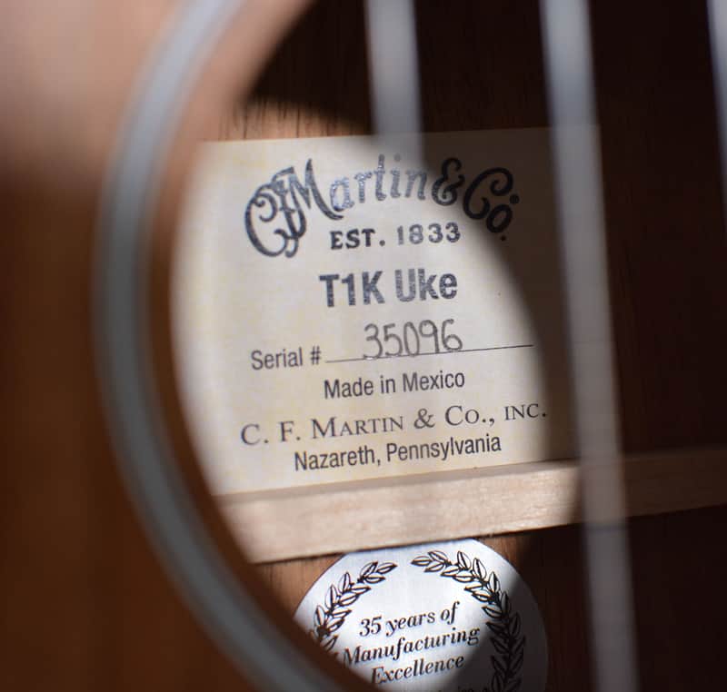 Martin T1K Ukulele Tenor Size Koa Body