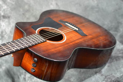 Taylor 224ce K DLX Koa wood Grand Auditorium Acoustic Electric Cutaway Shaded Edgeburst