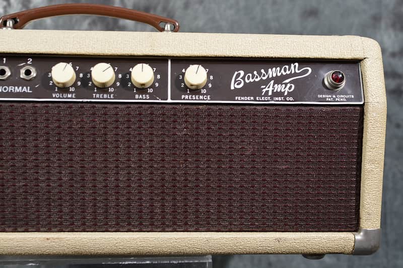Fender 6G6 Bassman Tube Amp Head 1961 Blonde Oxblood grill Early Transition Version