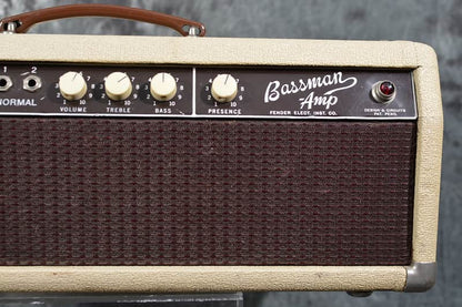 Fender 6G6 Bassman Tube Amp Head 1961 Blonde Oxblood grill Early Transition Version