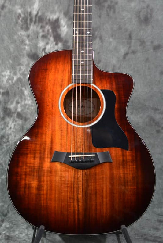 Taylor 224ce K DLX Koa wood Grand Auditorium Acoustic Electric Cutaway Shaded Edgeburst