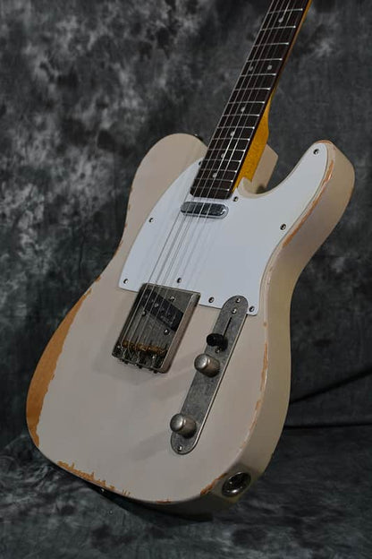 Vintage V62 Icon series Tele Distressed White Blonde relic finish