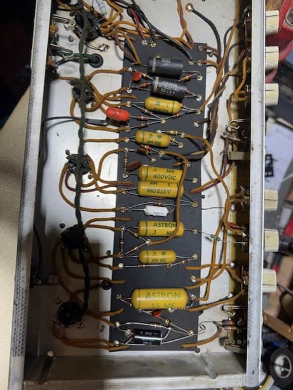Fender 6G6 Bassman Tube Amp Head 1961 Blonde Oxblood grill Early Transition Version