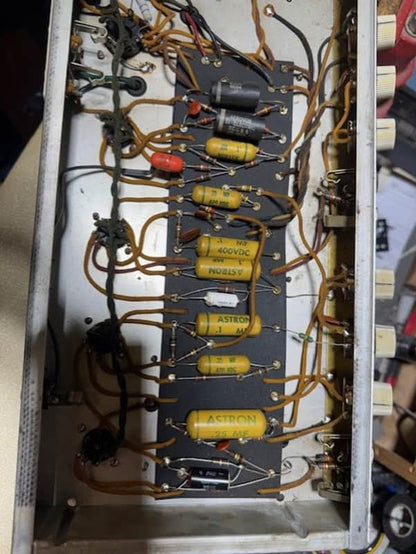 Fender 6G6 Bassman Tube Amp Head 1961 Blonde Oxblood grill Early Transition Version