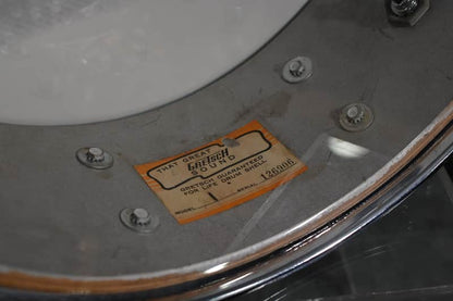 Gretsch 4158 5 x 14 Chrome over wood snare drum 70s